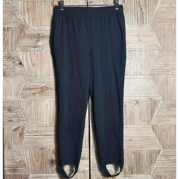Pants - L.L. Bean Vintage Womens Black Stirrup Leggings Size P4 Retro 80s
